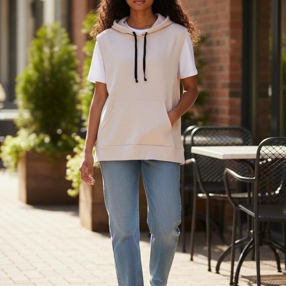 YANDY Women's White Hoodie